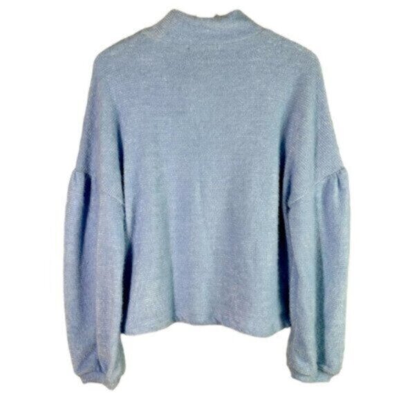 Sanctuary | NWT Light Blue Fluffy Balloon Sleeve Soft Sweater Size Large - Picture 6 of 7